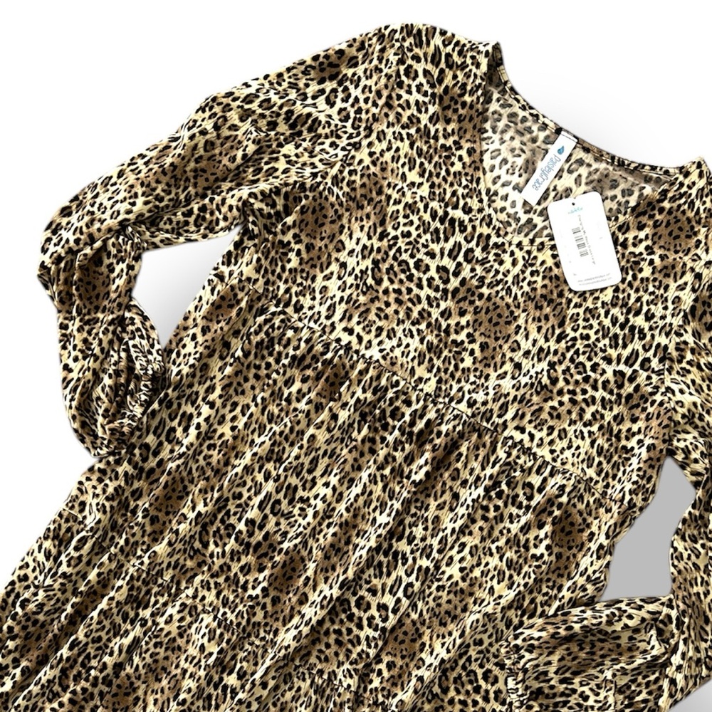 NWT - Leopard Print Long Sleeve Dress